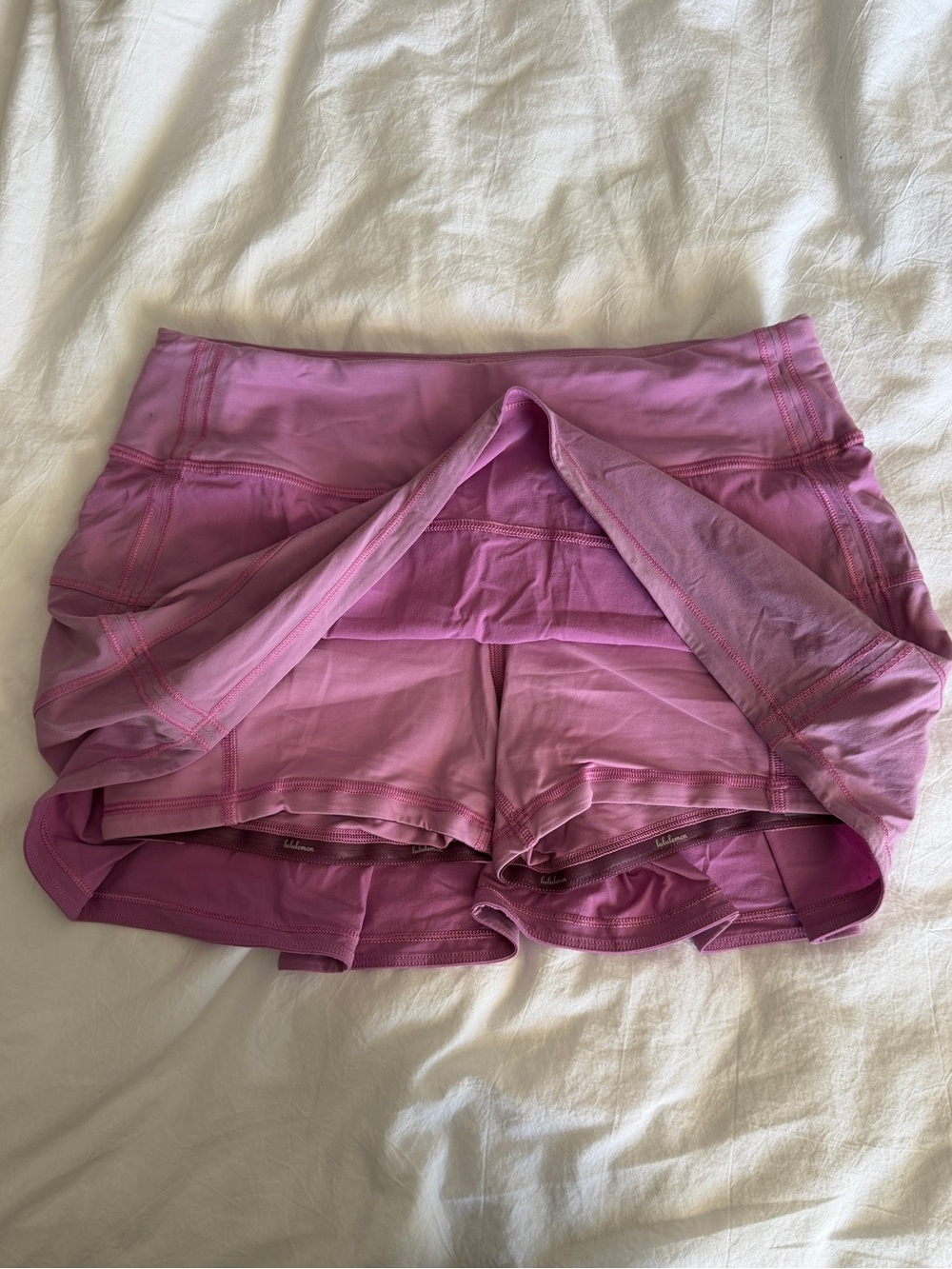 lululemon athletica Rose purple Pink Skater Tennis mini Skort skirt with shorts - Picture 2 of 3